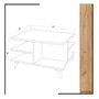 Hanah Home Mesa de Centro Skull Roble y Blanco